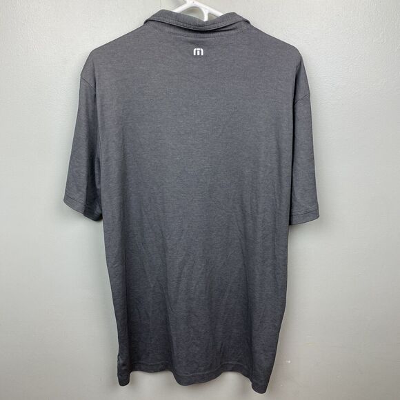 Travis Mathew Mens Extra Large XL Gray Cotton Blend Golf Polo Color block Active - Picture 2 of 10
